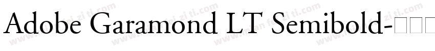 Adobe Garamond LT Semibold字体转换